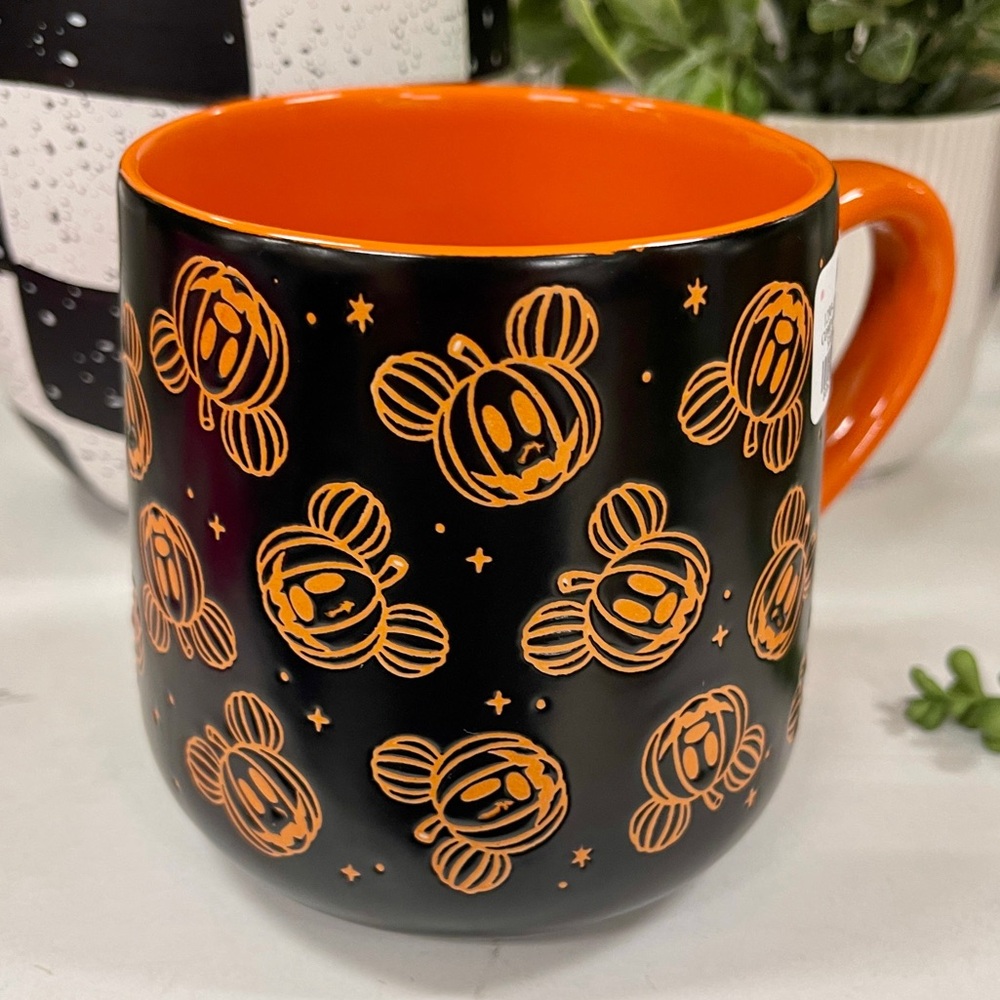 Disney Halloween Mickey Pumpkins 🎃 Ceramic Coffee Mug Orange & Black NWT